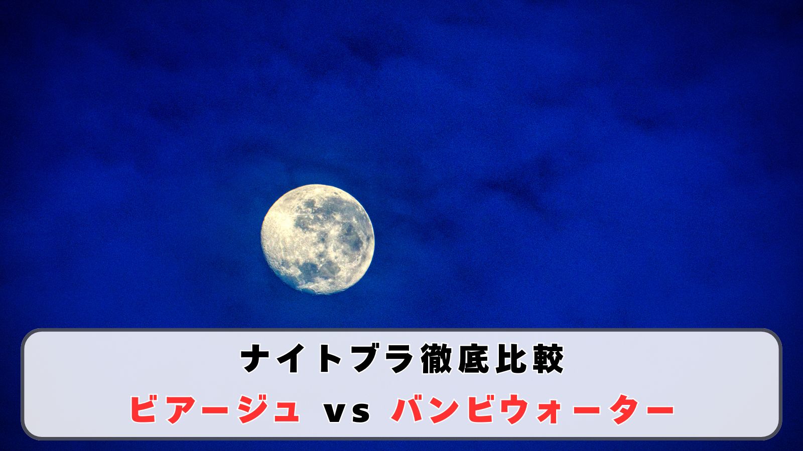 ナイトブラッ徹底比較。ヴィアージュvsバンビウォーター
