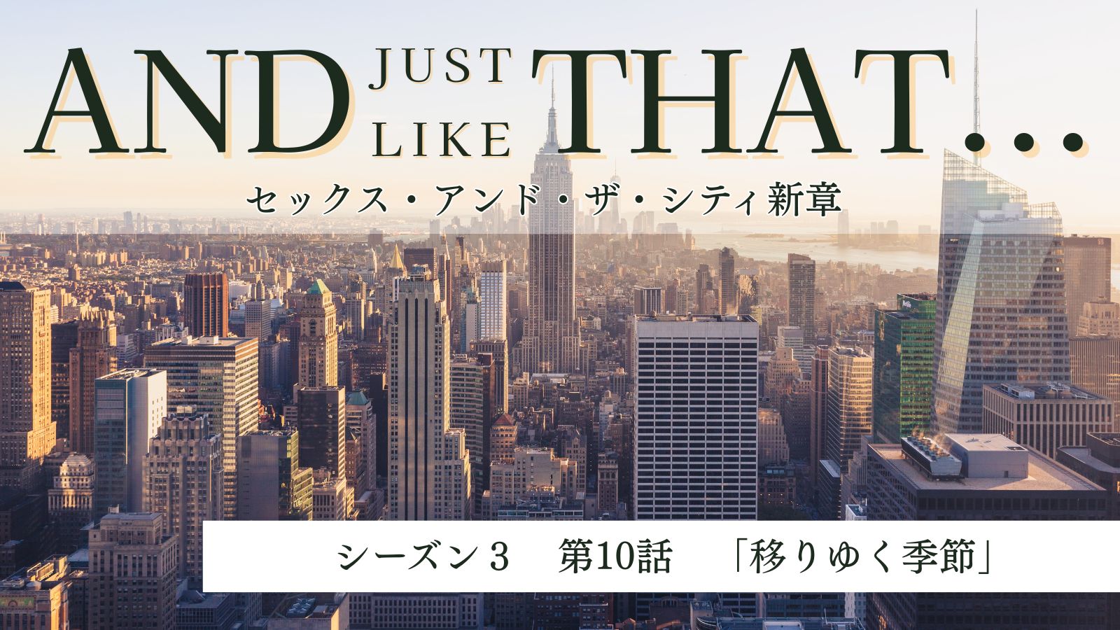 SATC新章And Just Like That...S3-E9「ふたりの時間」ネタバレ感想